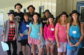 students wearing hats